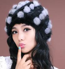 2015 free shopping real fashion mink fur hat free shipping cap fur(China (Mainland))