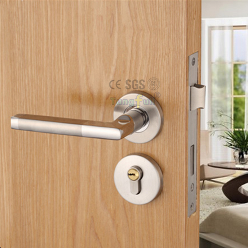 Stainless Steel Wire Drawing Interior Door Handle Locks Wood Door Simple Modern Design Lock Door Combination Lock Door Alarm With Key Lockdoor Lock Picture Aliexpress