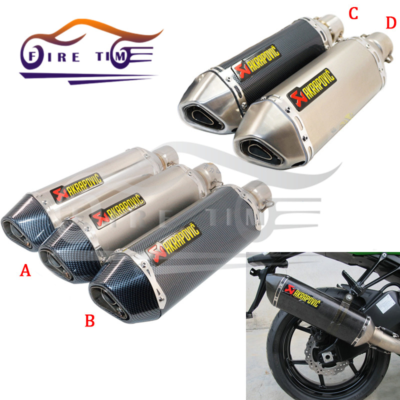 motorbike Stainless Steel motorcycle snakekin exhaust muffler pipe for CBR1000 yamaha R6 kawasaki - 6 r
