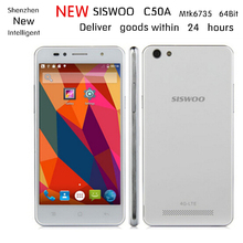 Original SISWOO C50A C50 5.0″ HD 4G LTE MTK6735 Quad core smartphone 1GB Ram 8GB Rom 8mp android 5.0 OS Dual sim 3G GPS 3000mah