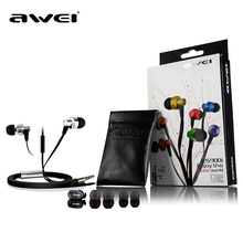 Genuine Awei ES900i In-Ear Earphone for Iphone IPOD Samsung HTC,Clear Bass with Mic,Noodle cable Headset Headphone,Free shipping