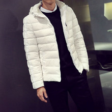 Winter Jackets Mens hooded wadded warmer slim casual outdoors outerwear thicken jackets Fashion Solid color Winter