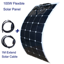 100W semi flexible solar panel