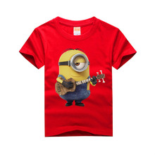 Fashion Summer Short Sleeve Unisex Despicable Me Minion Girl Cartoon Baby Character Print Tops Boys T