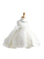 New White Ivory Toddler Girls Christening Gowns Vestido Batizado Branco Brand Delicate Baby 1 Years Birthday