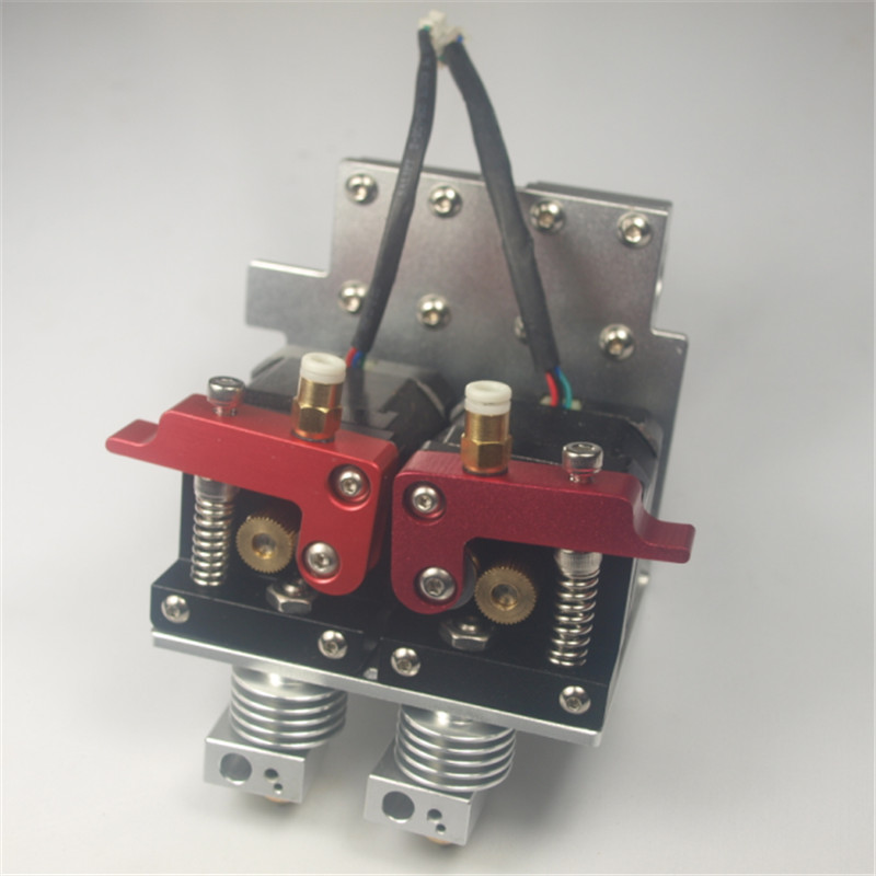 Reprap Prusa i3 3D printer metal dual extruder carriage full kit1 75 mm dual nema17 motor