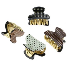 2016 New Fashion High Quality Crab Hair Clip Trendy Claws Dots Hair Ornaments Women Hair Accessories Kids Girl Hair Clamp WDK037