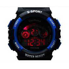 2016 Digital Watch Children Watch Brand New Noctilucent 5 Colors Rubber Men And Women Relogio Multifunction