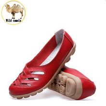 Fashion 10colors Women Genuine Leather Mother Shoes Moccasins Women’s Soft Leisure Flats Female Driving Shoe Flat