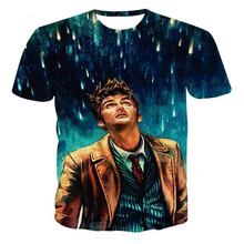 Doctor Who 10th Doctor David Tennant 3D Print T-shirt Cotton Unisex Tee Shirts Plus Size Turn of the Universe Homme Loose Tops