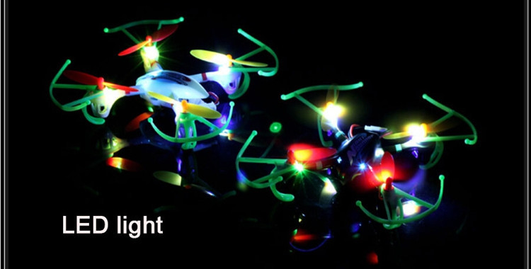 2.4GHz 4Channel Rc Plane LCD Screen Model Airplane LED Light Toys Control Remote Drone 100Meters Quadrocopter Mini Black White (7)