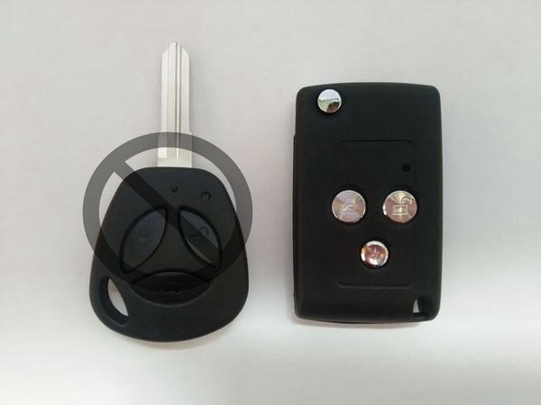 New replace case for Lada 3 button remote flip key shell fob blank