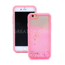 2 in 1 Liquid Glitter Sand Quicksand Star Case for iphone 6 6s 4 7 Crystal