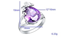2015 Lot Sale Woman Wedding 925 Silver Ring Anel for Rings for Women Bague Simulated Ruby