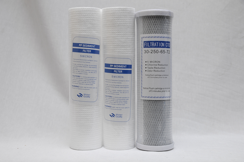 Water Filter System One Year Refill Cartridge Kit Two 10 Inch PP Cotton