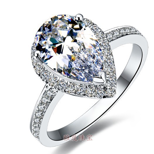 Pear shaped engagement rings for sale