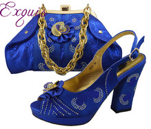 Italian Shoes With Matching Bag High Quality For party wedding Italy Shoes And Bag For Evening