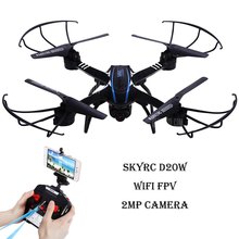 2016 SKRC D20W RC Drone With 2MP Camera wifi FPV 2.4GHz 4 CH 6 Axis Gyro Quadcopter 3D Rollover RTF Version Remote Control Toys