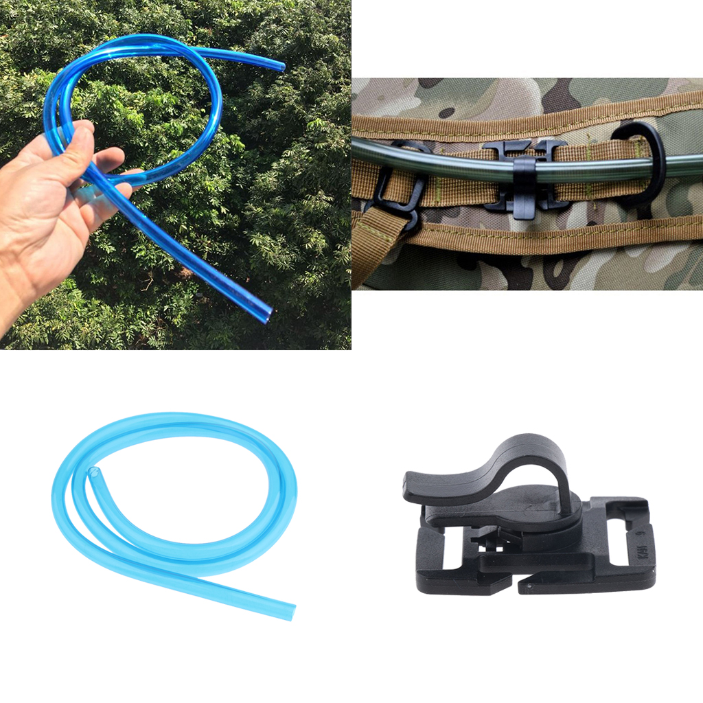 3Pcs Hydration Water Bladder Tube Trap Hose Clips Strap For Travel Backpack KW