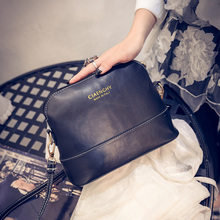 2016 Fashion Vintage Simple Solid Shell Lady’s Bag Women PU Leather Shoulder Bag Mini Crossbody Massenger Bags for Girls