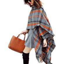 Fantastic Fashion Women’s Large Tartan Scarf Shawl Stole Plaid Checked Wool Cotton With Fringe