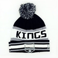 Letter LA Kings Beanie hat Winter knitted pompom hockey Sport cap Unisex warm acrylic knit hat