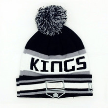 Letter LA Kings Beanie hat Winter knitted pompom hockey Sport cap Unisex warm acrylic knit hat Beanies hats Wholesale 0790*03
