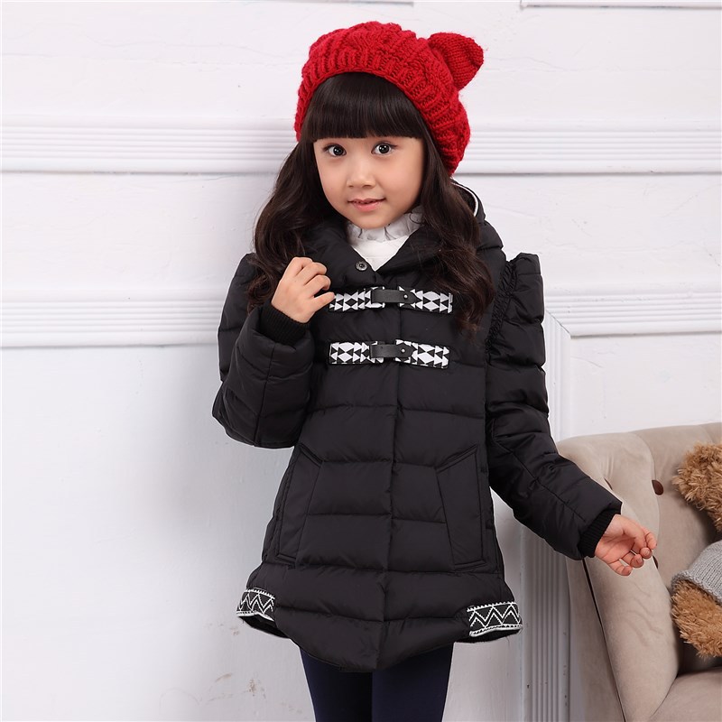 The new children's down jacket and long sections baby girls winter coat jacket children's clothing big virgin Korean version of