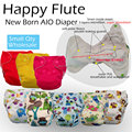 Happy flute NB diaper baby nappy waterproof and breathable AIO with a sewn inside insert Fit