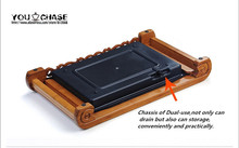 Classical style 49cm 29cm 7 5cm Bamboo carved tea tray exquisite Carbonized bamboo tea board AAAAA