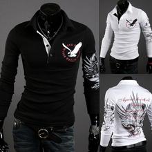 HOT New Mens Sports Long Sleeve 3D Animal Print Pattern Round Neck T-Shirt Top Clothing Plus Size