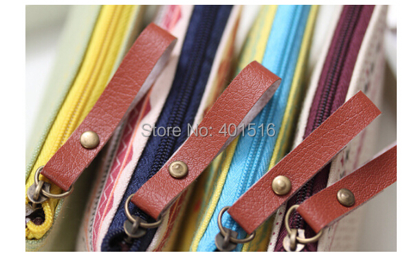 Fashion Cute Floral Canvas Fabric Purse Korea Style Kawaii Zipper
