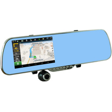 New 5 inch Android 4 4 2 Rearview Mirror GPS Navigation Car Anti Radar Detector Car