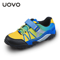 UOVO spring and autumn new kids shoes elastic hook and loop children sport shoes mesh breathable