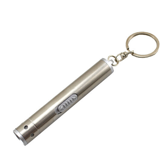 New Stainless steel bright light keychain LED flashlight outdoor mini flashlights hand xenon led lamp