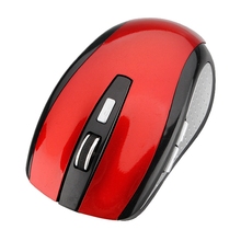 Red 2.4GHz USB Optical Blue Light Wireless Mouse USB Receiver Mice Cordless Game Computer PC Laptop Desktop Without Battery