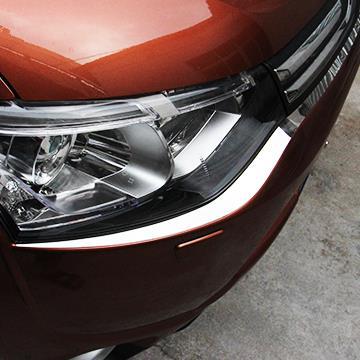 High quality Eyebrow headlights stainless steel decorative trim 3pcs for Mitsubishi Outlander 2013 2014