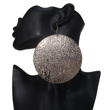 2015 Newest Fashion Gold Hip Hop Punk Big Round Basketball Wives Hook Earrings Jewelry Accessary for Women
