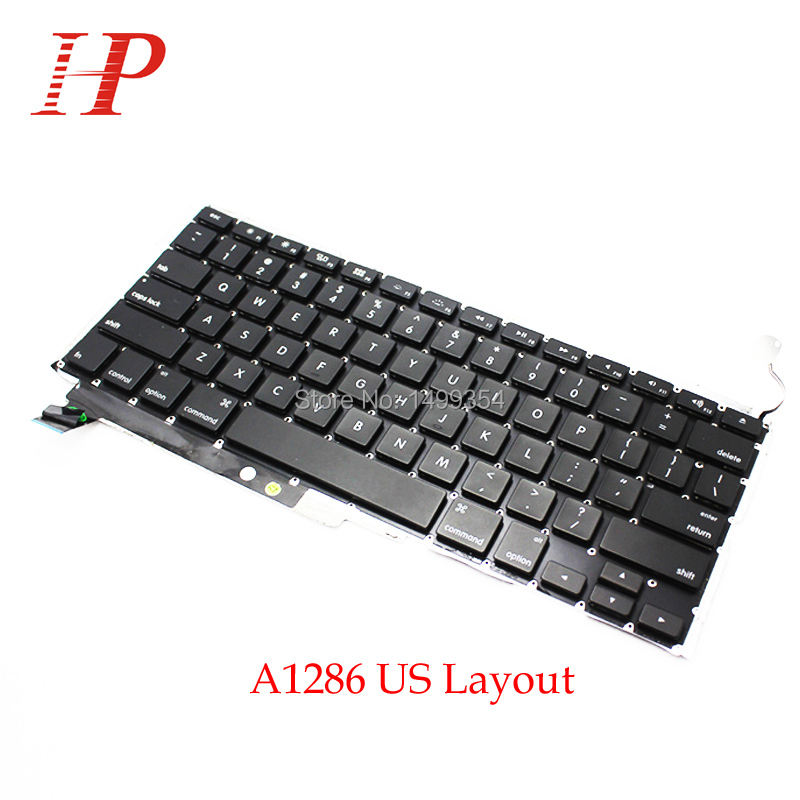 5PCS Original A1286 US Keyboard For Apple Macbook Pro 15'' US / American Keyboard Replacement 2009-2012