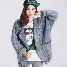 New 2016 oversized denim jacket spring jaqueta jeans casacos femininos women coat denim jacket retro women blue jean jackets