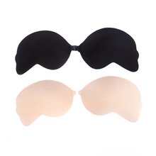 Women Backless Invisible Sexy Silicone Bra Self Adhesive Push Up Bust Stick On Strapless L4