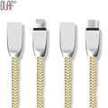 2016 3D Zinc Alloy Nylon Fast Charger Adapter Micro USB Cable for iPhone 7 6s Plus