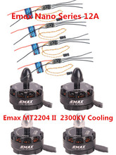 NEW 4x Emax MT2204 II 2300KV Cooling Brushless Motor+4X Emax Nano Series 12A Brushless ESC for QAV250 TL250H TL280C Quadcopter