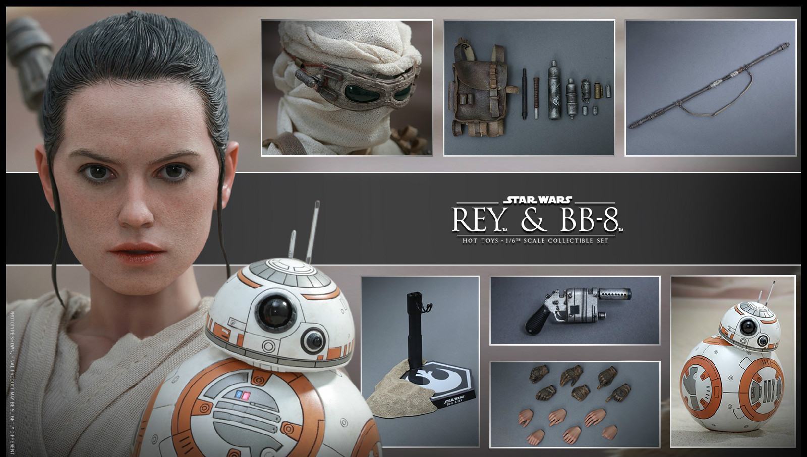 HOT TOYS Star Wars Rey 12/" Staff w// Strap MMS336 fit 1//6 12 in scale figures