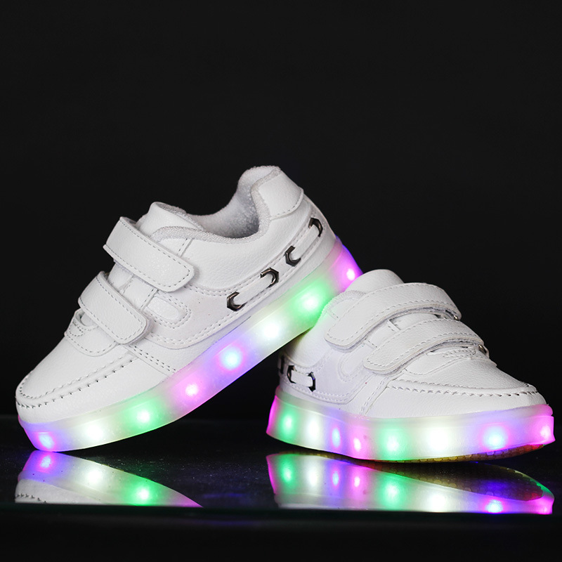 2015 fashion children new led light shoes  baby kids brand led lamp shoes boy girls sneakers with light N words sport shoes 4603
