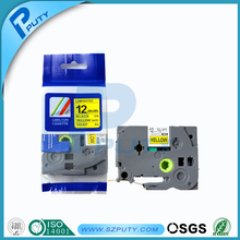 12mm tze label tape brother tze631 tze 631 tze-631 black on yellow compatible p-touch label tape