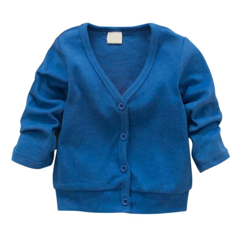 Children Clothing Baby Boys Girls Casual V-neck Cardigan Thick Cotton T-shirt Jacket Coat 0-3 Years