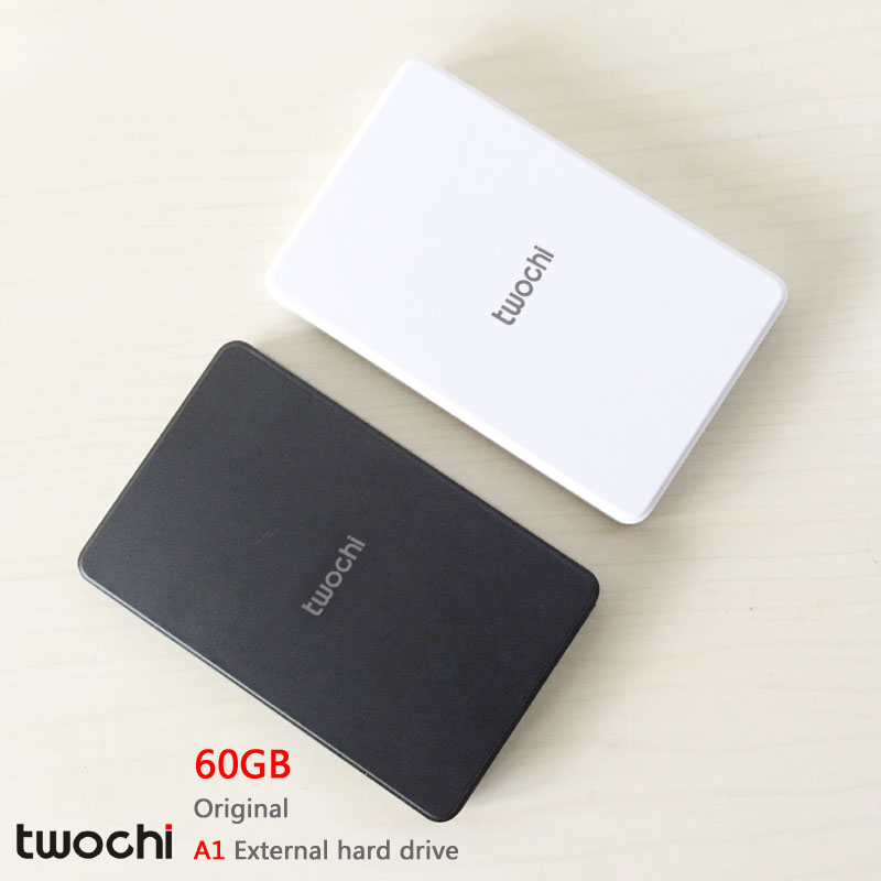 Free shipping New Styles TWOCHI A1 Original 2 5 External Hard Drive 60GB Portable HDD Storage