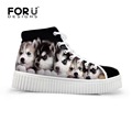 Creepers Platform Shoes Women Autumn Casual Soft Flats Shoes Husky Pug Dog Pattern Women s Casual