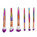 6 pcs set Honeycomb Colourful Makeup Brush Set Pro Foundation Powder Blush Eyeshadow Eyebrow Eyeliner Lip